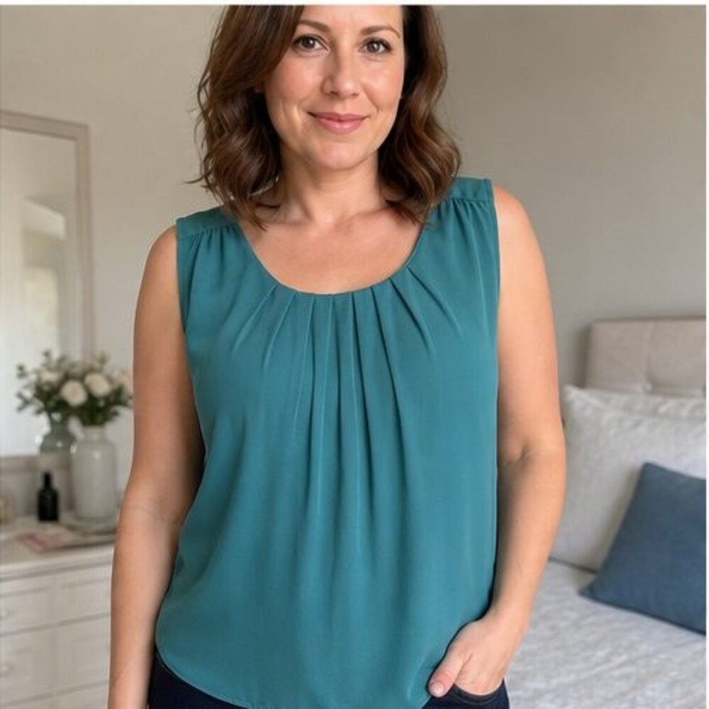 Gray Ruffle Blouse - Picture 2 of 6